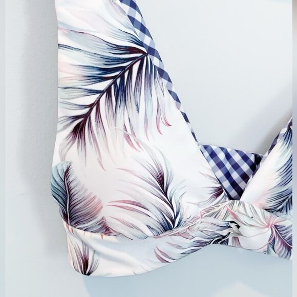 NEW Raisins Reversible Tropical/Purple Gingham Bikini Size Large - Picture 7 of 13